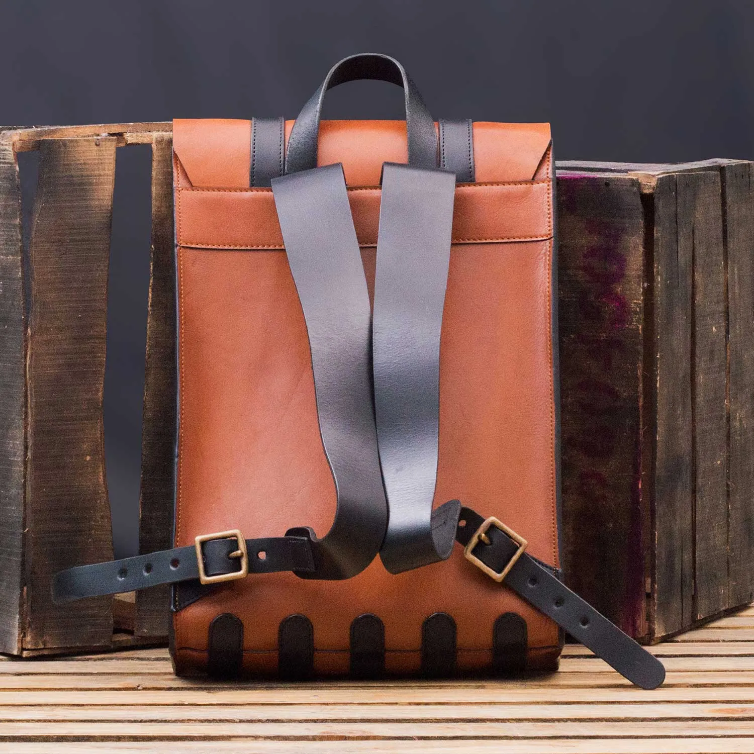 Banjosa Everyday Vintage Leather Backpack