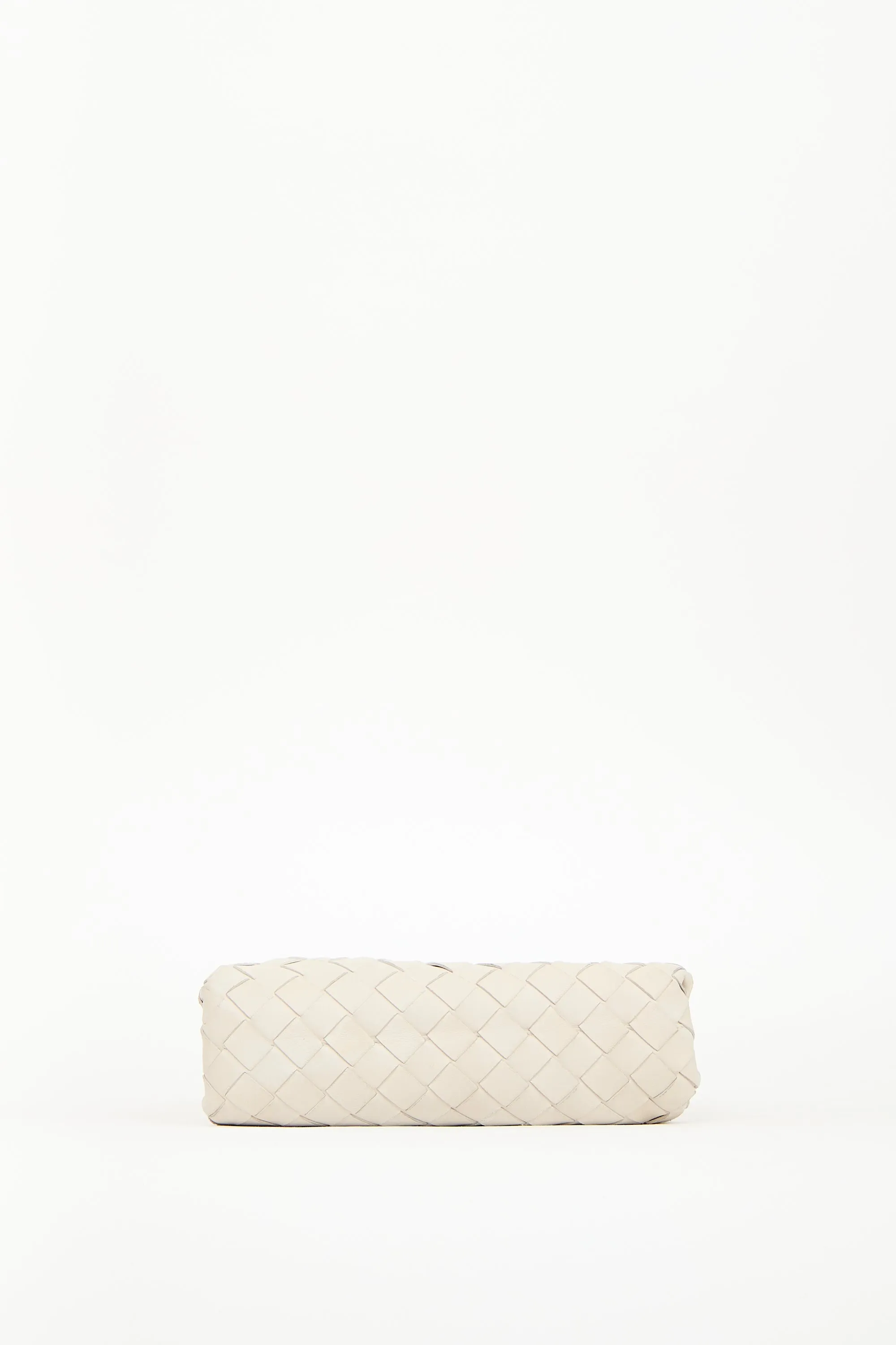 Beige Intrecciato Mini Pouch Bag
