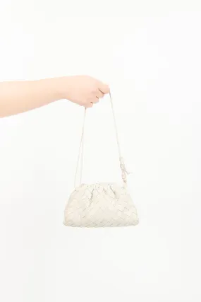 Beige Intrecciato Mini Pouch Bag