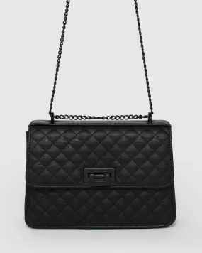 Black Adie Quilt Crossbody Bag