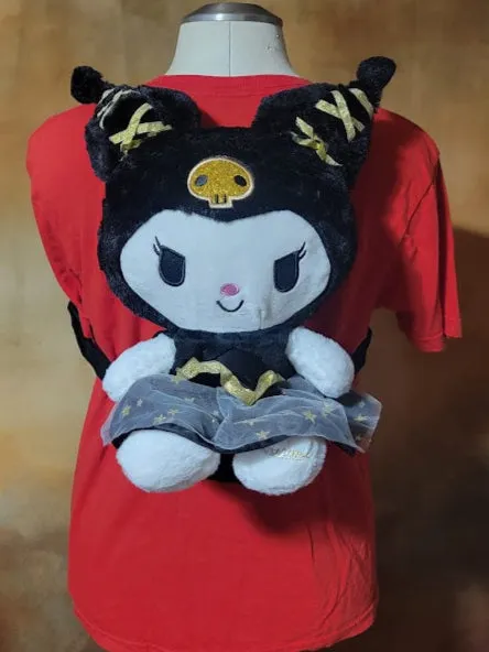 Black And Gold 42x34cm Plush Back pack