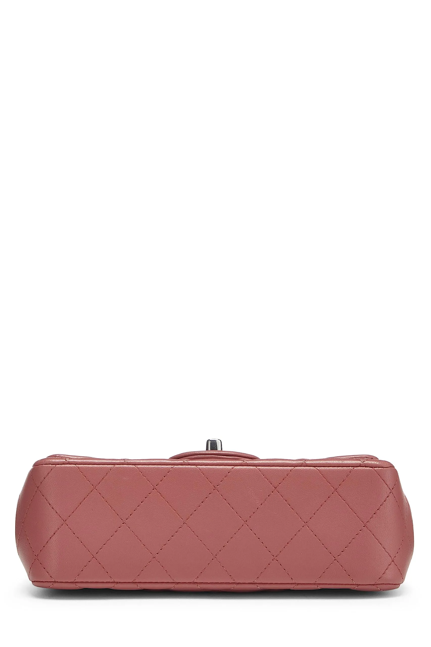 Chanel,  Pink Quilted Lambskin Rectangular Flap Mini, Pink