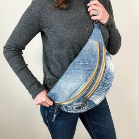 Denim Sling Bag Crossbody Bag XL