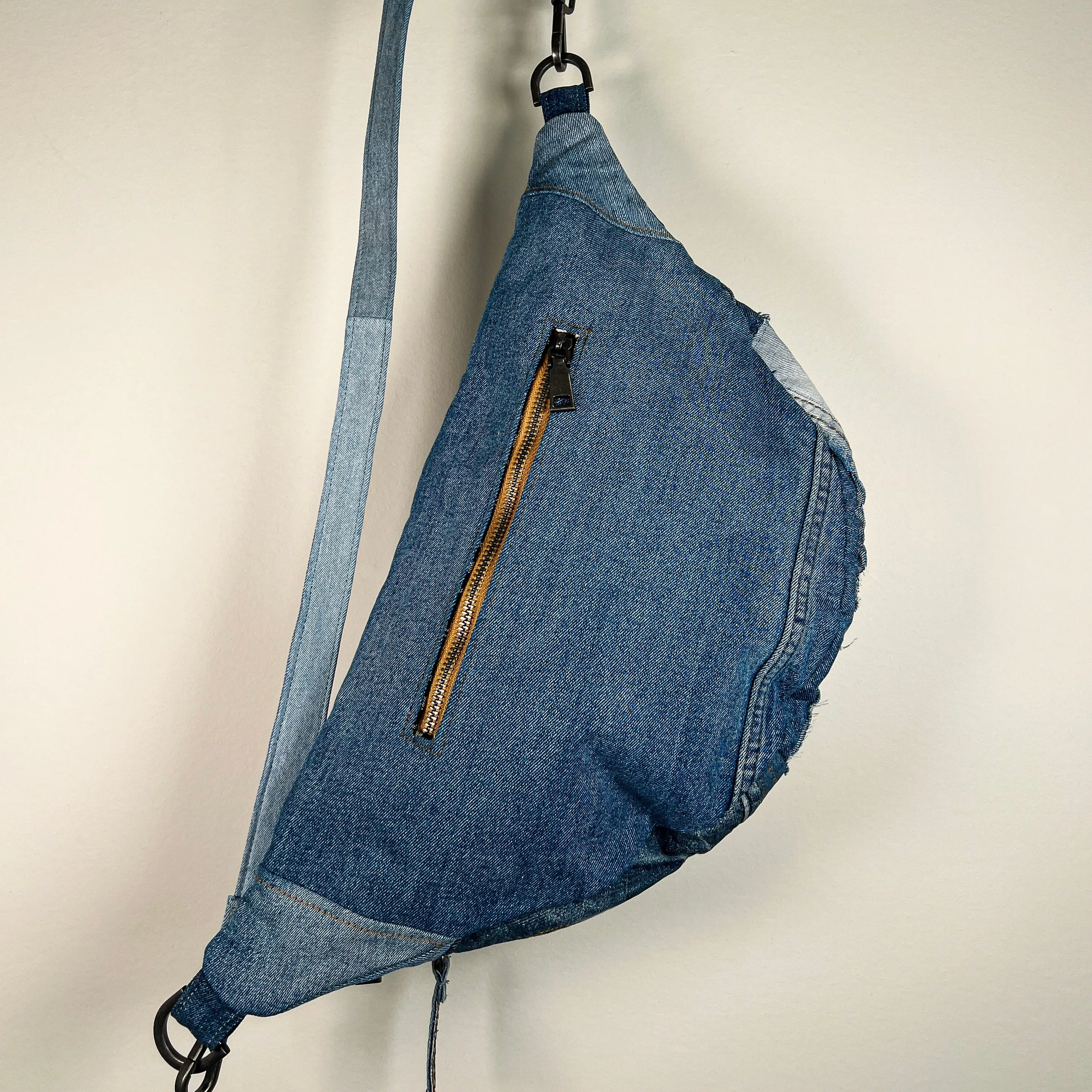 Denim Sling Bag Crossbody Bag XL