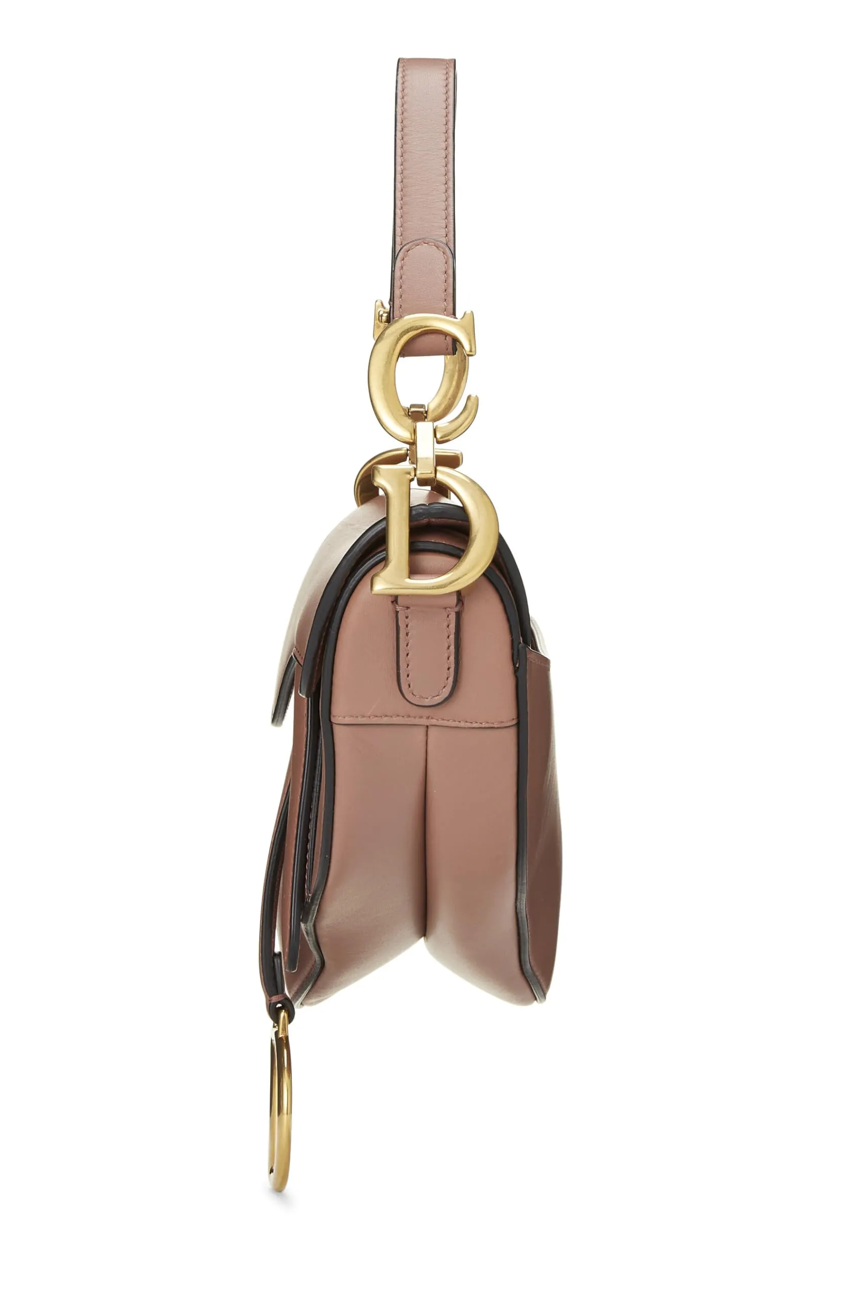 Dior,  Pink Calfskin Saddle Bag Mini, Pink