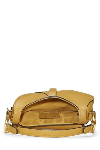 Dior,  Yellow Leather Saddle Bag Mini, Yellow