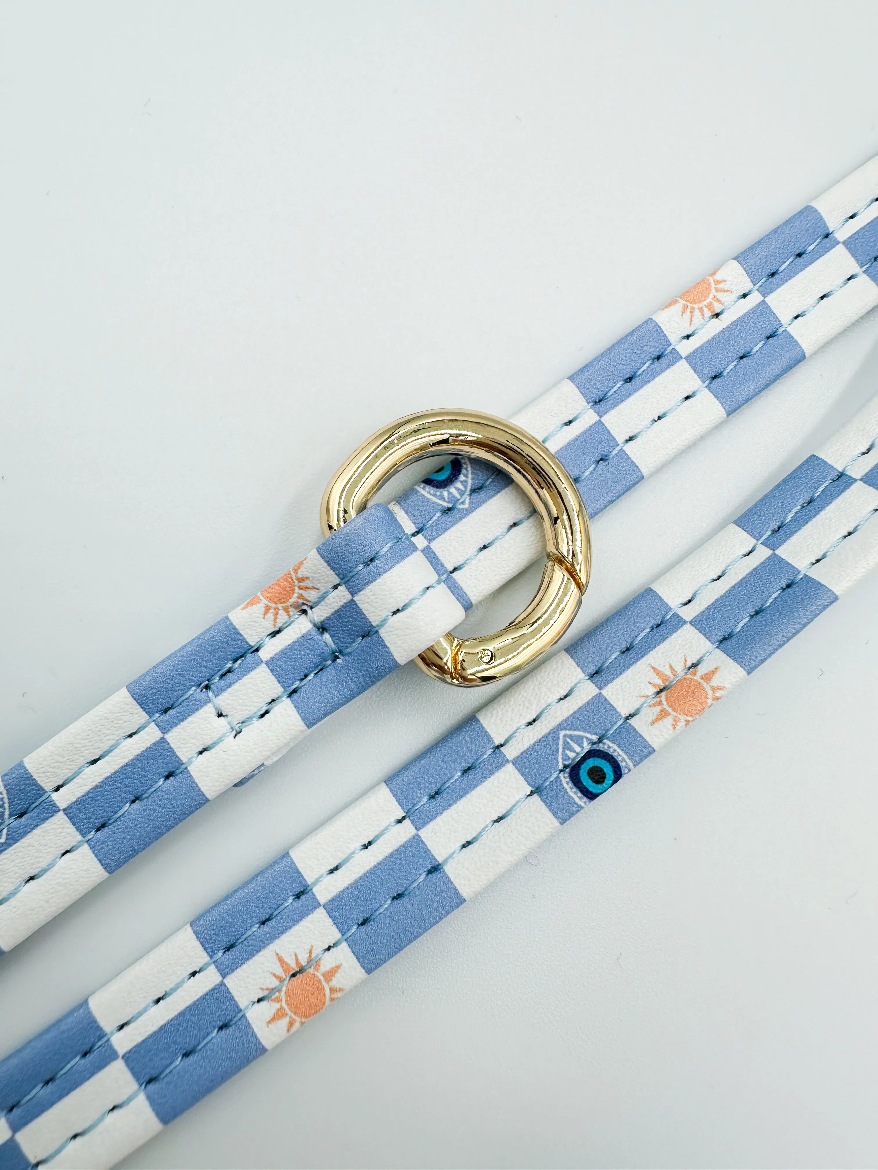 Evil Eye Checkered Phone Strap   Universal Hitch - FINAL SALE