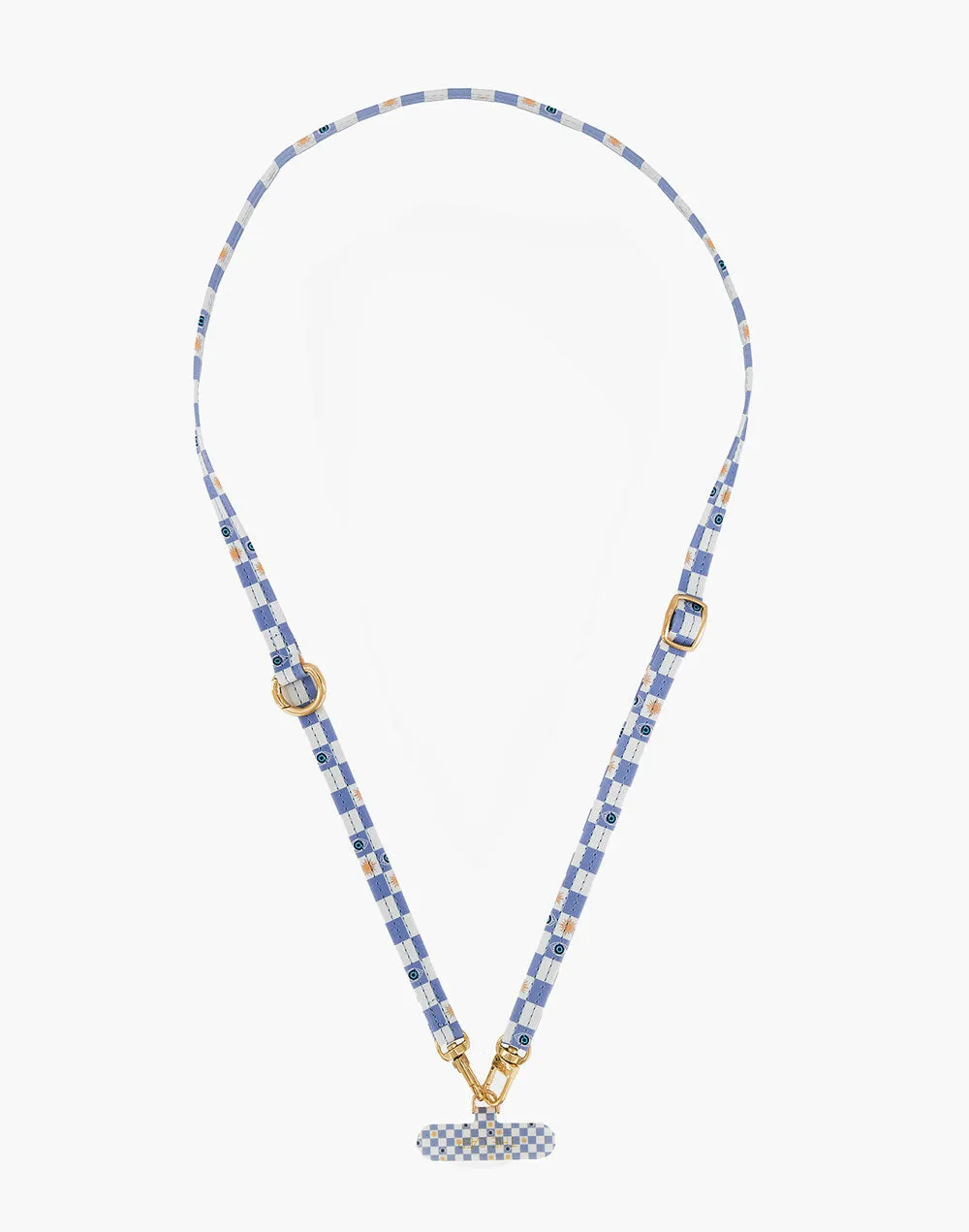 Evil Eye Checkered Phone Strap   Universal Hitch - FINAL SALE