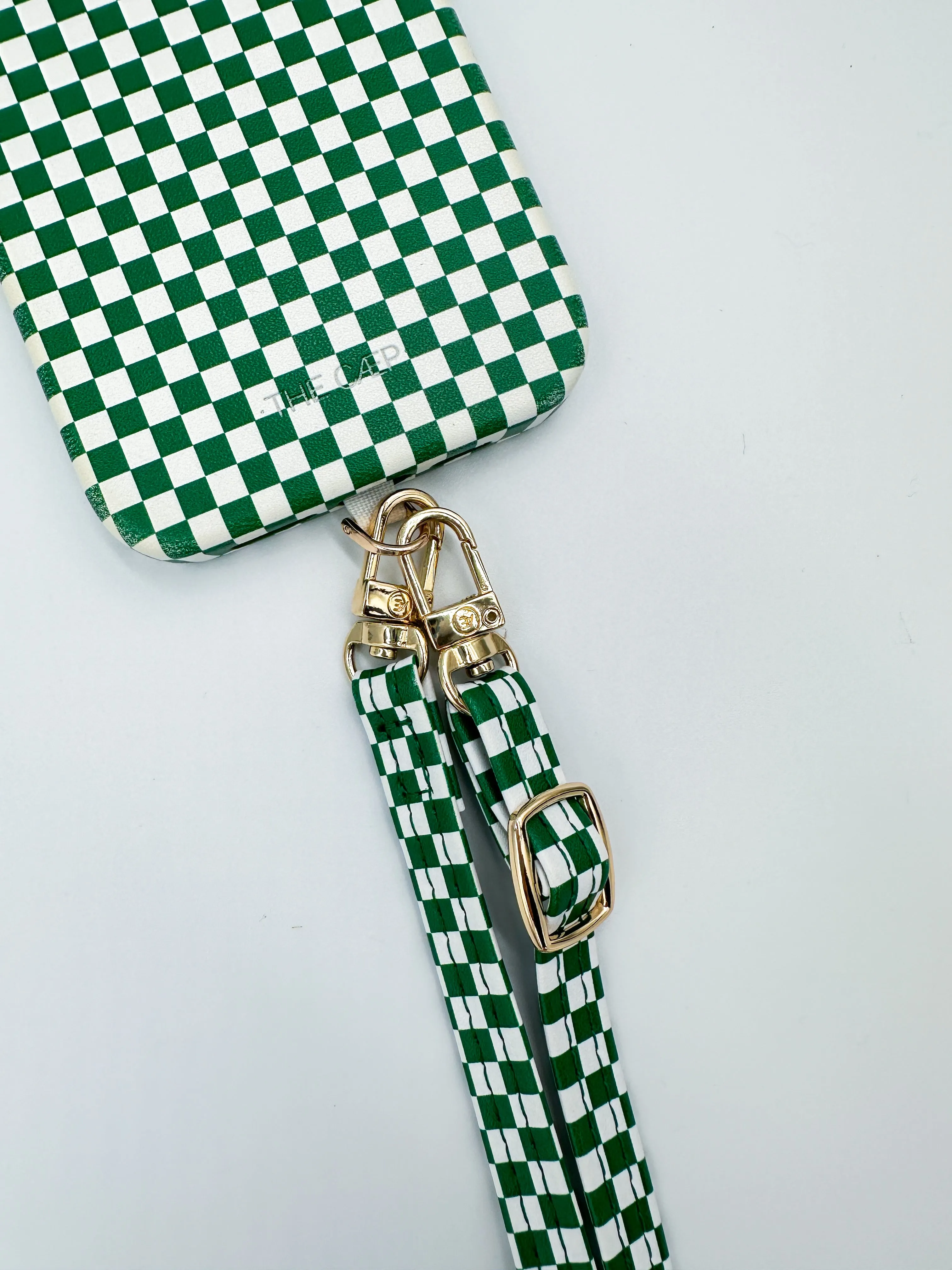 Green Checkered Phone Strap   Universal Hitch - FINAL SALE