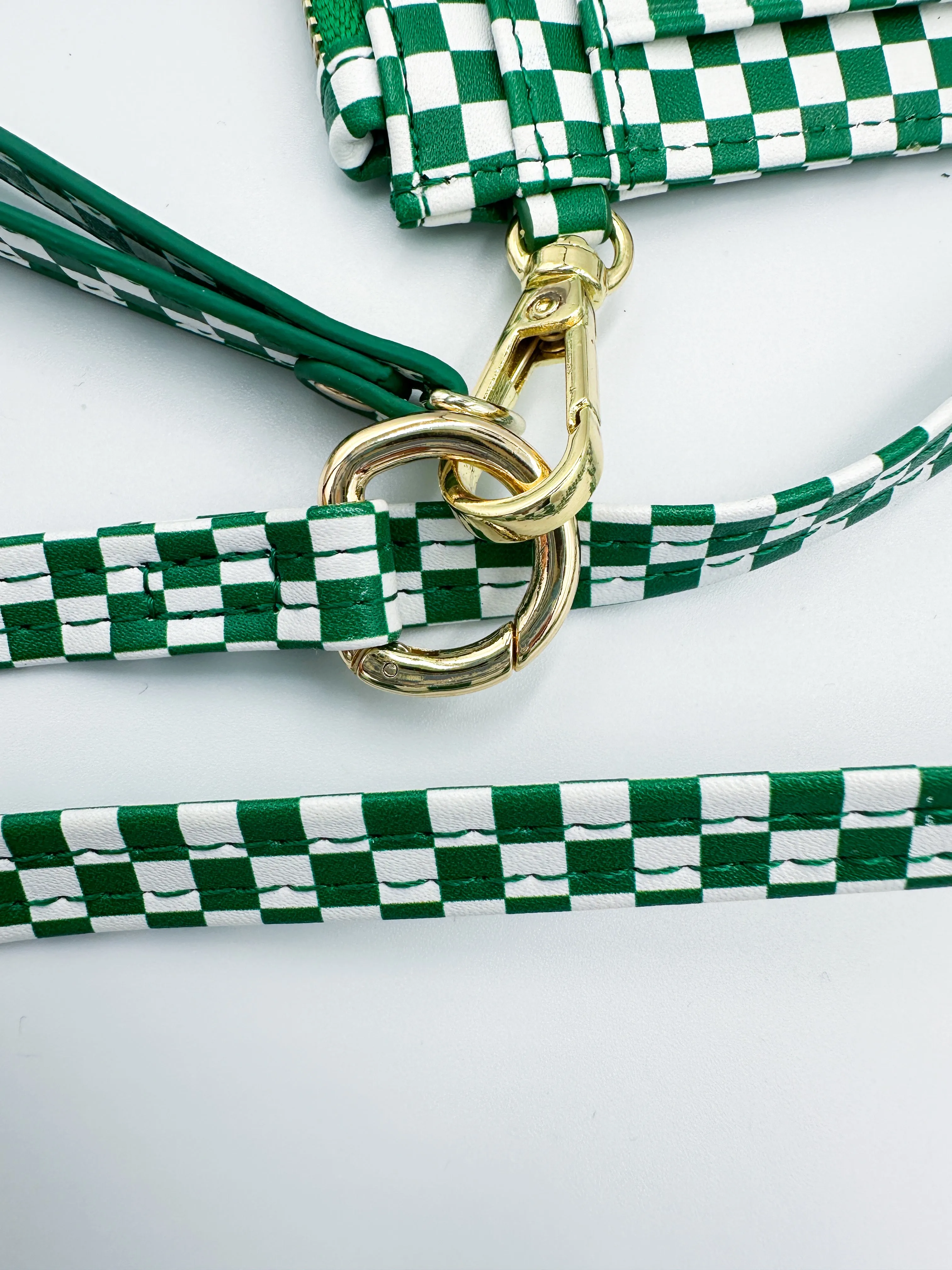Green Checkered Phone Strap   Universal Hitch - FINAL SALE