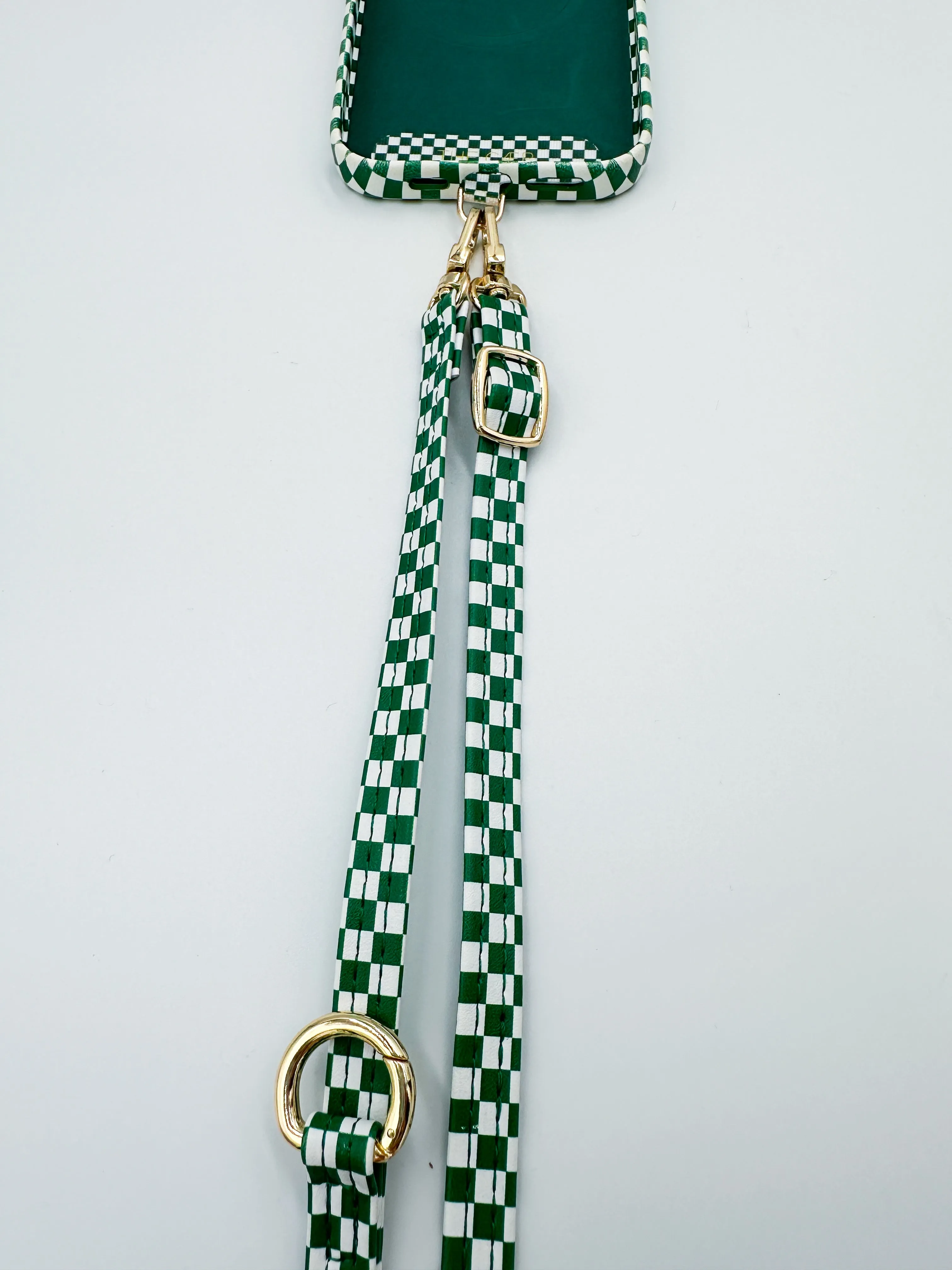 Green Checkered Phone Strap   Universal Hitch - FINAL SALE