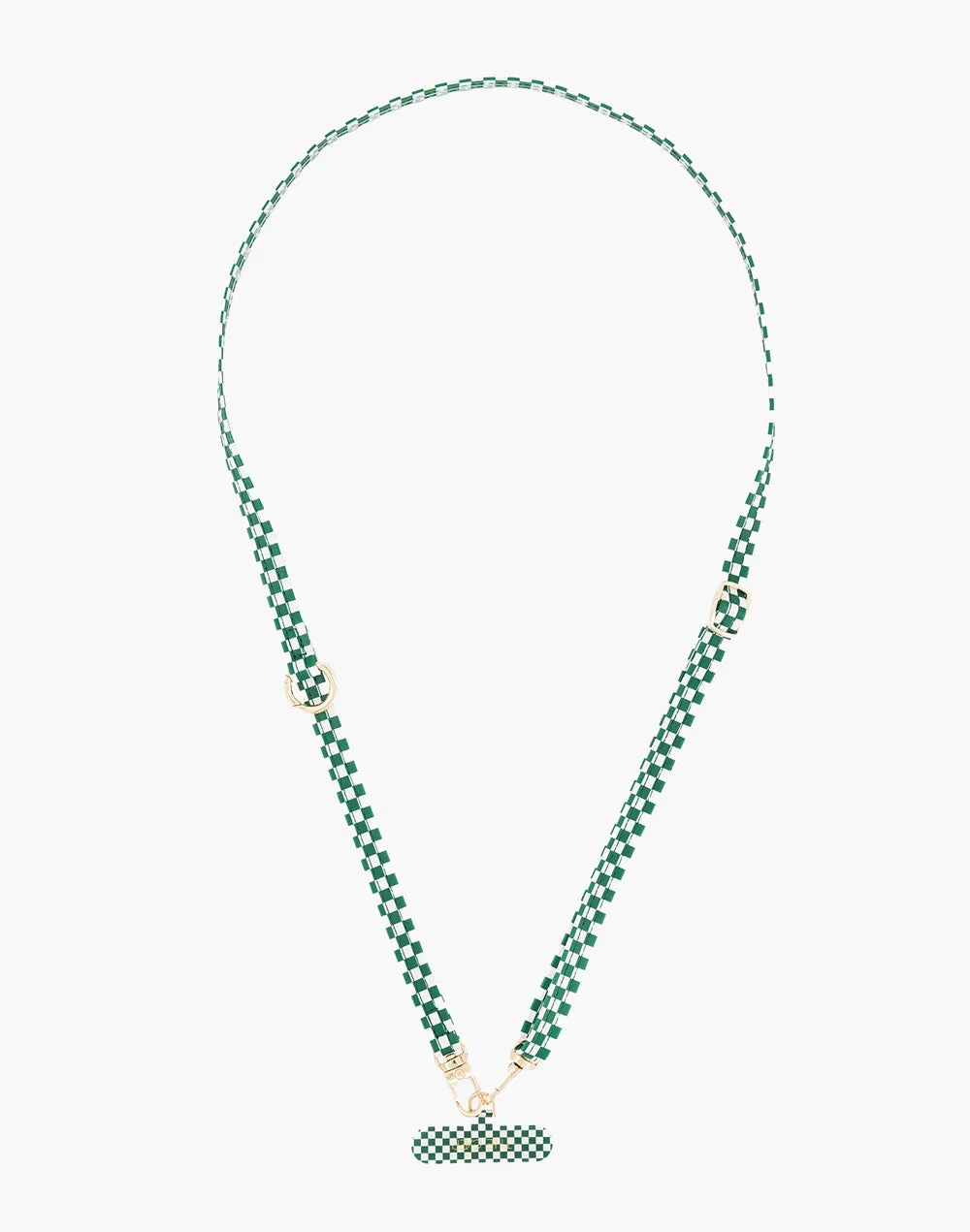 Green Checkered Phone Strap   Universal Hitch - FINAL SALE