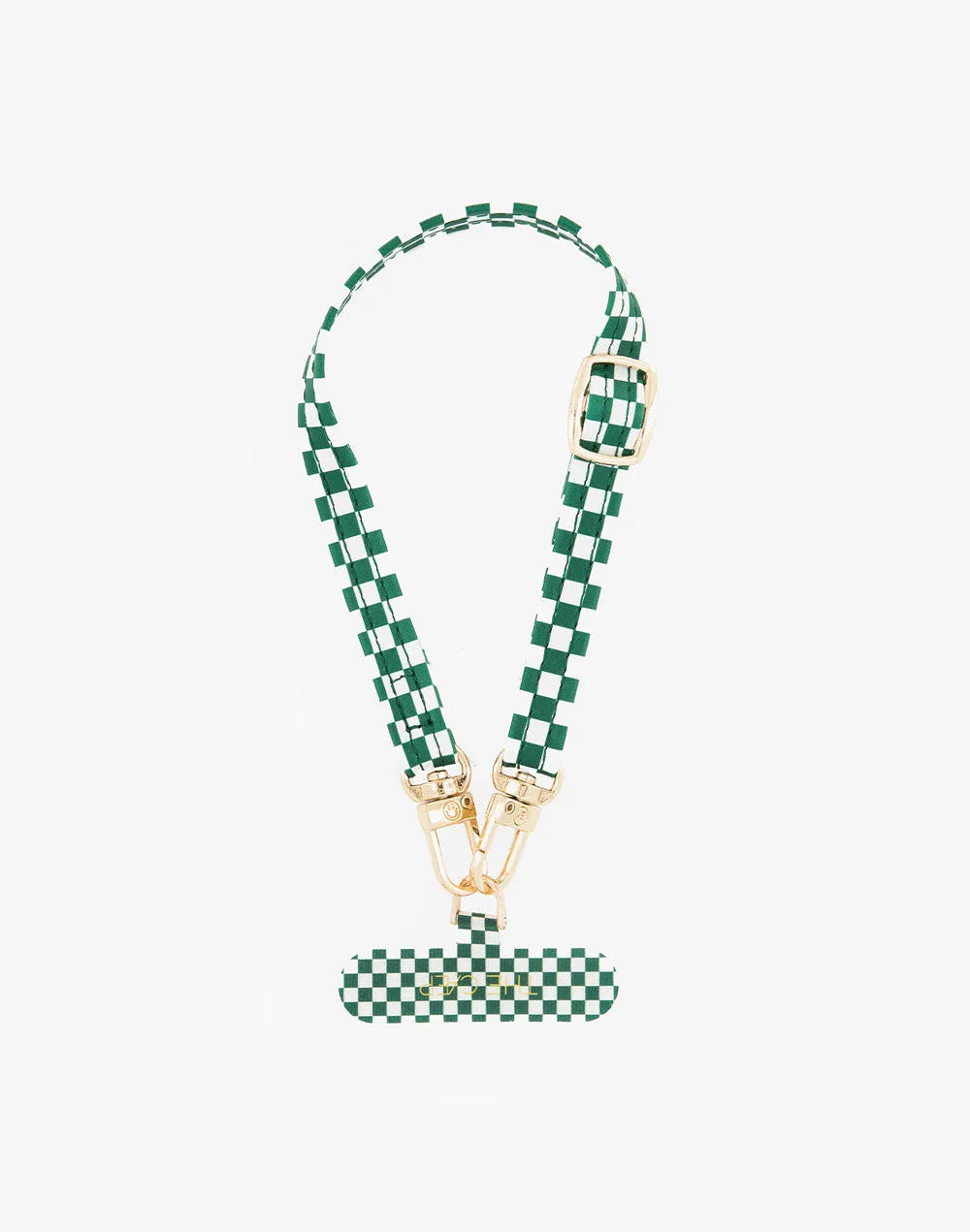 Green Checkered Phone Strap   Universal Hitch - FINAL SALE