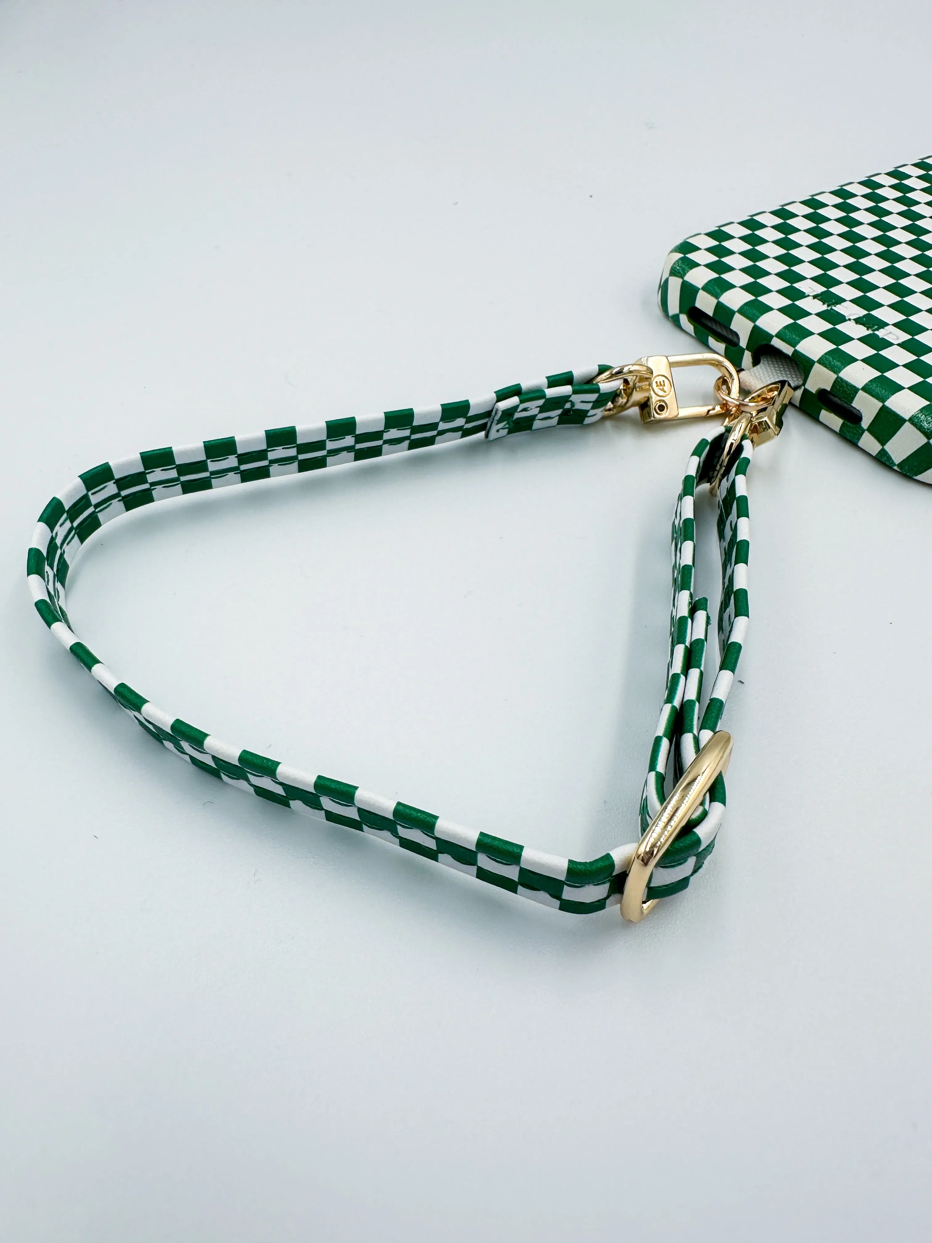 Green Checkered Phone Strap   Universal Hitch - FINAL SALE