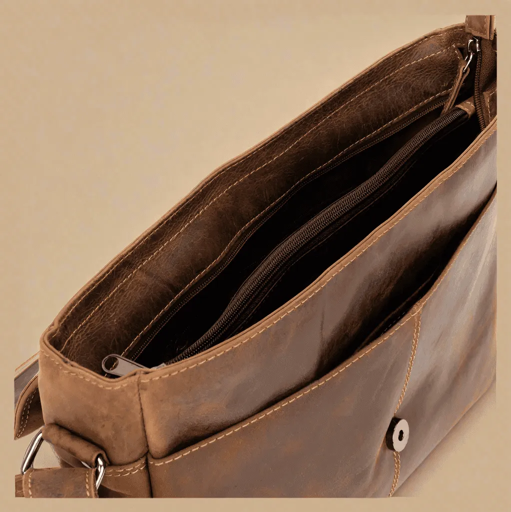 Leather Messenger Bag Sandal