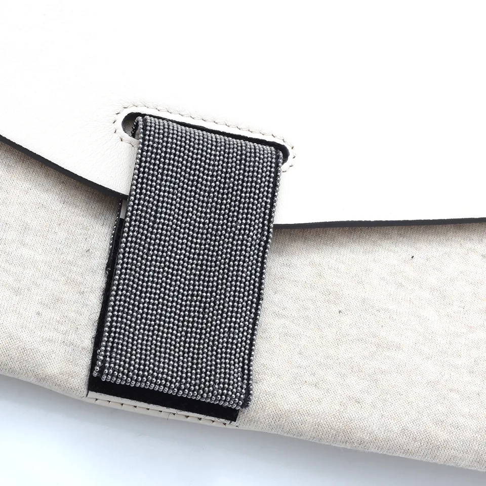 Leather Mixed Media Clutch