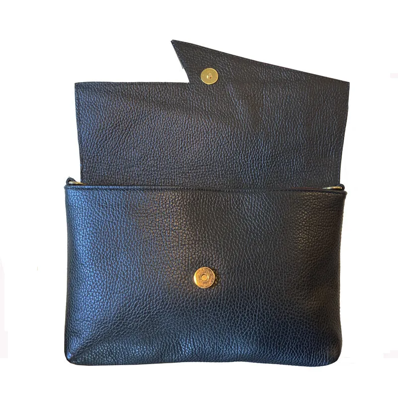 Lightning Bolt Bag - White with Gold