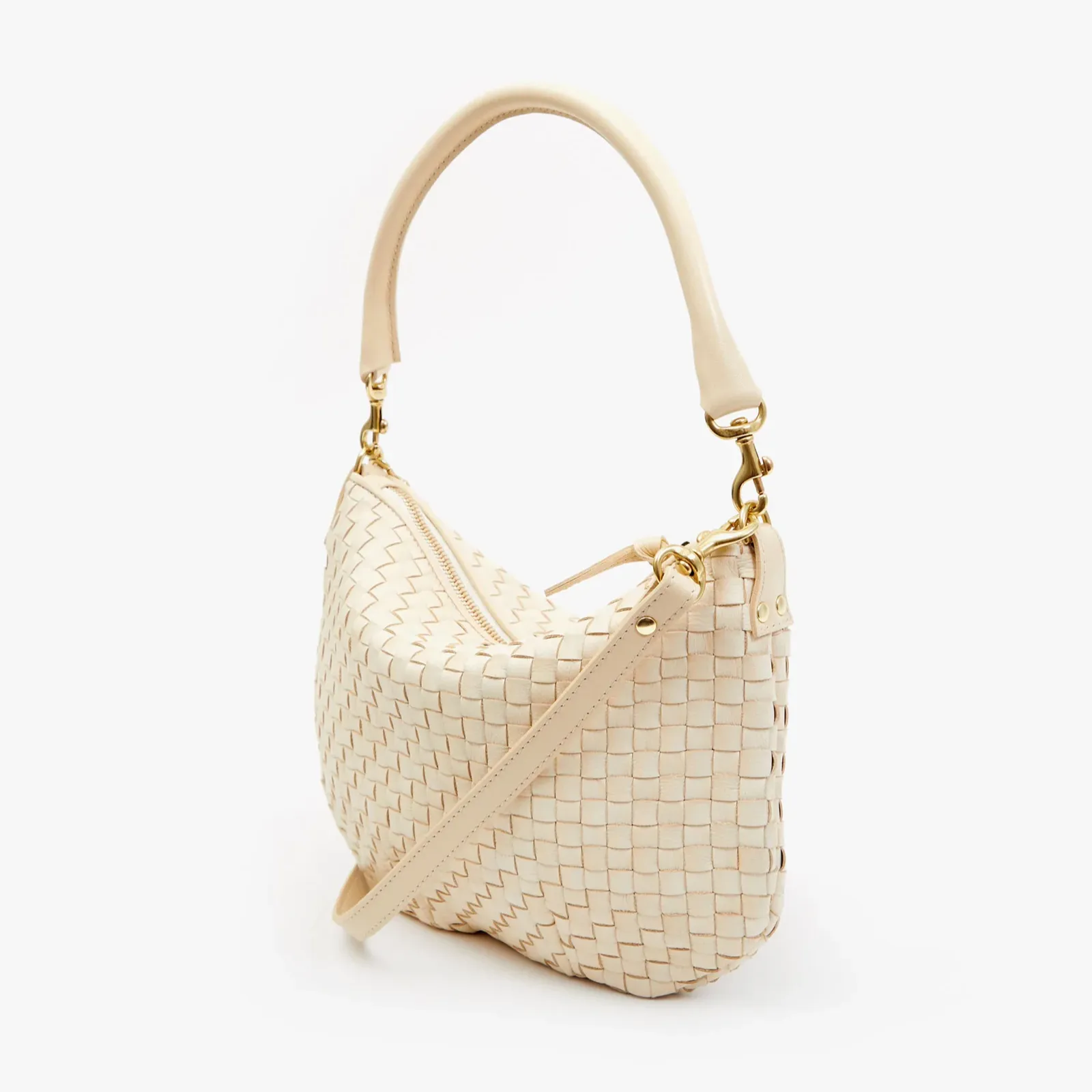 Petit Moyen Messenger (Woven Checker Cream)
