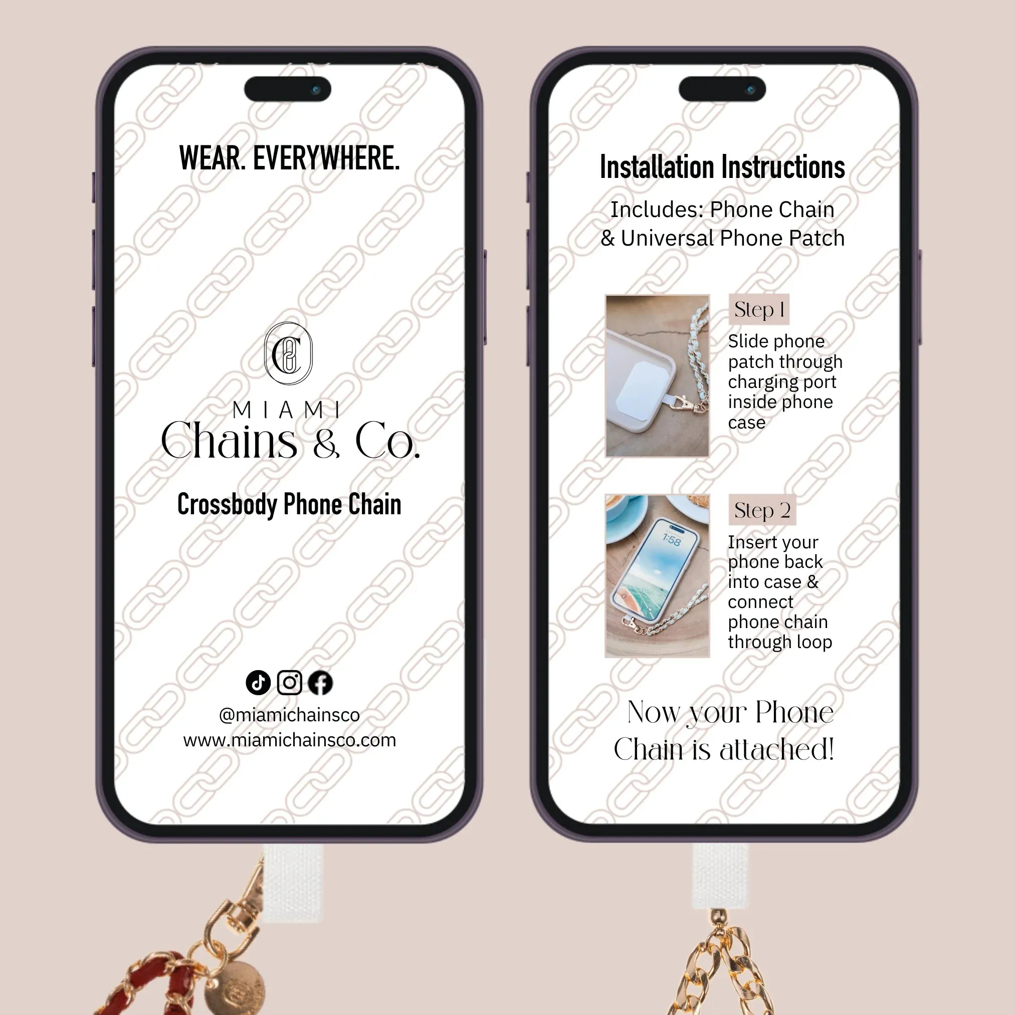 Phone Chain Black/Black