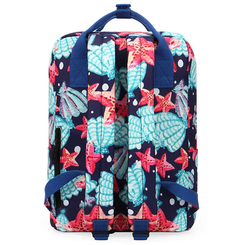Shell Prints Backpacks Travel Student School Bag for Girls Boys Teens