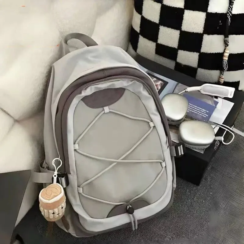 Uakiss Aesthetic Women Backpacks Harajuku Casual Nylon Outdoor Mochilas Para Mujer Vintage Subculture Students Commute Bag Female