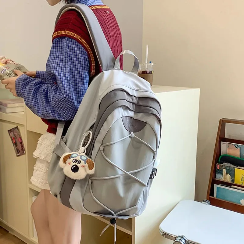 Uakiss Aesthetic Women Backpacks Harajuku Casual Nylon Outdoor Mochilas Para Mujer Vintage Subculture Students Commute Bag Female
