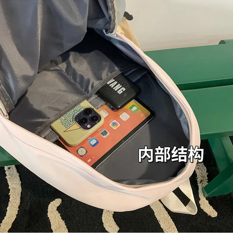 Uakiss Aesthetic Women Backpacks Harajuku Casual Nylon Outdoor Mochilas Para Mujer Vintage Subculture Students Commute Bag Female