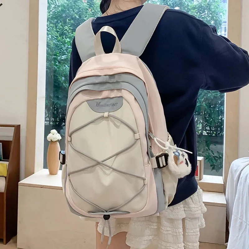 Uakiss Aesthetic Women Backpacks Harajuku Casual Nylon Outdoor Mochilas Para Mujer Vintage Subculture Students Commute Bag Female