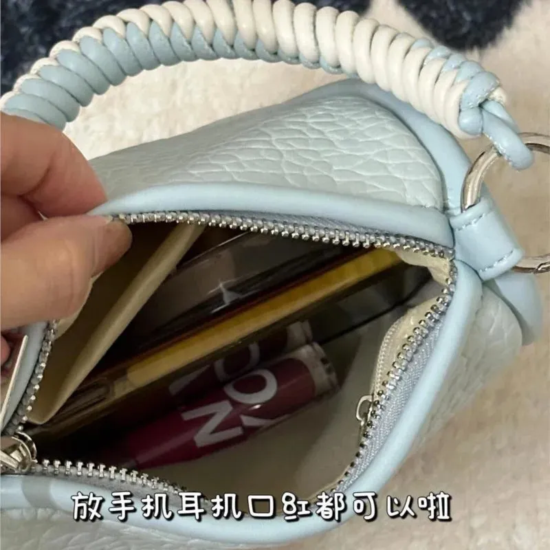 UAKISS  -  Hot Girls Blue Square Hand Bag Purse Women Harajuku Aesthetic Handle Y2k Crossbody Bags Ladies Retro Messenger Bag Chic