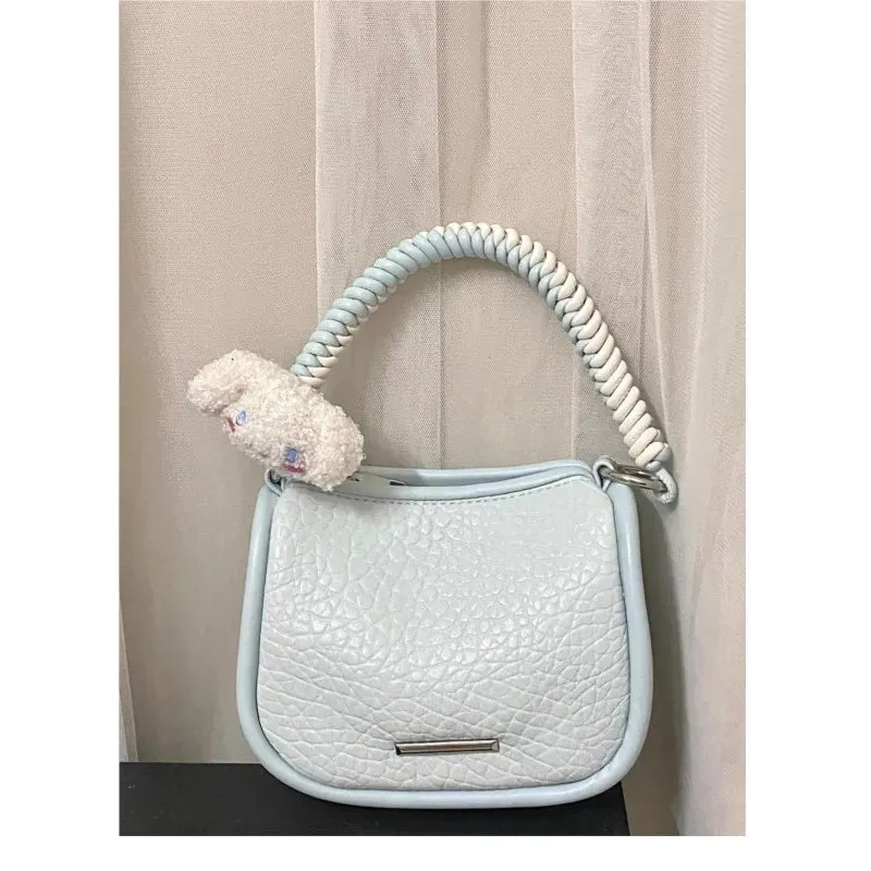 UAKISS  -  Hot Girls Blue Square Hand Bag Purse Women Harajuku Aesthetic Handle Y2k Crossbody Bags Ladies Retro Messenger Bag Chic