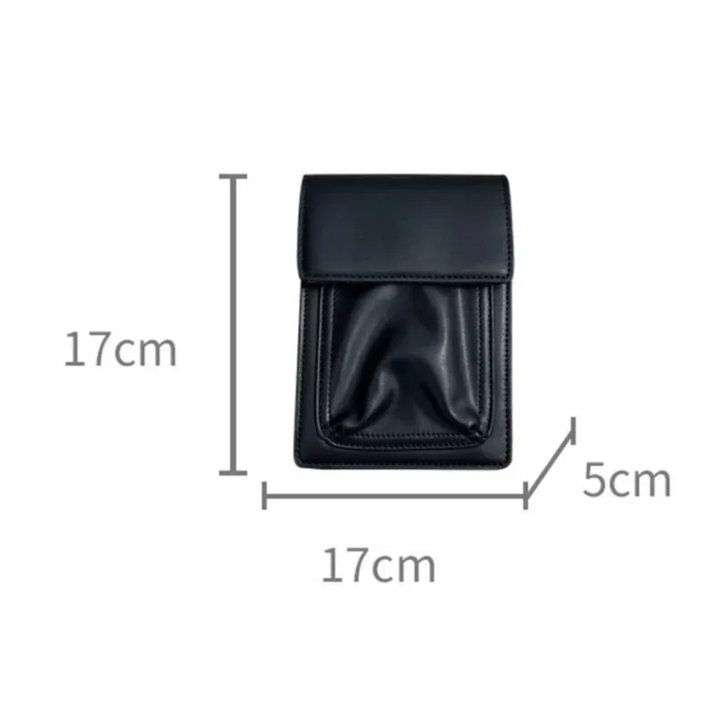 UAKISS  -  Men Small Crossbody Bag PU Leather Casual Wild Messenger Bags Solid Color Boys Shoulder Bag Phone Purse Multifunction Handbag