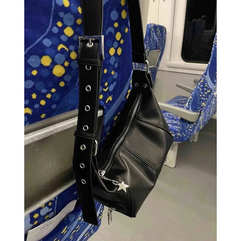 UAKISS  -  Punk Women Shoulder Bags Fashion  New Trend Moto Style Crossbody Bolsa Feminina Individuality Street Messenger Bag