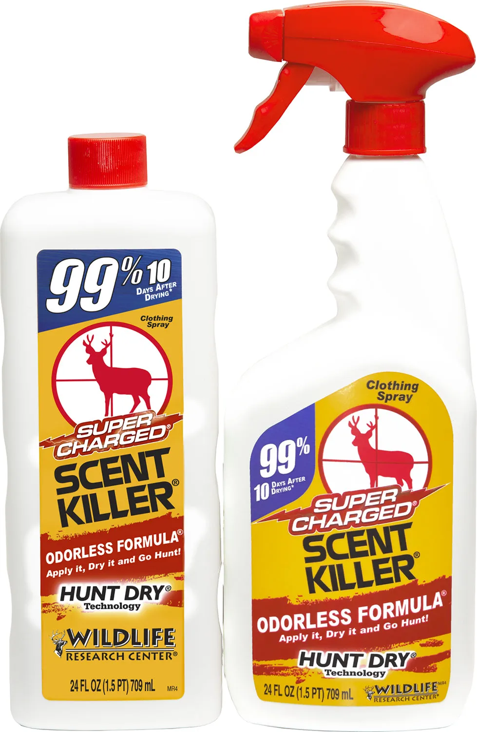 Wildlife Research Super Charged Scent Killer Combo Odor Eliminator, Odorless Scent 24 oz Trigger Spray