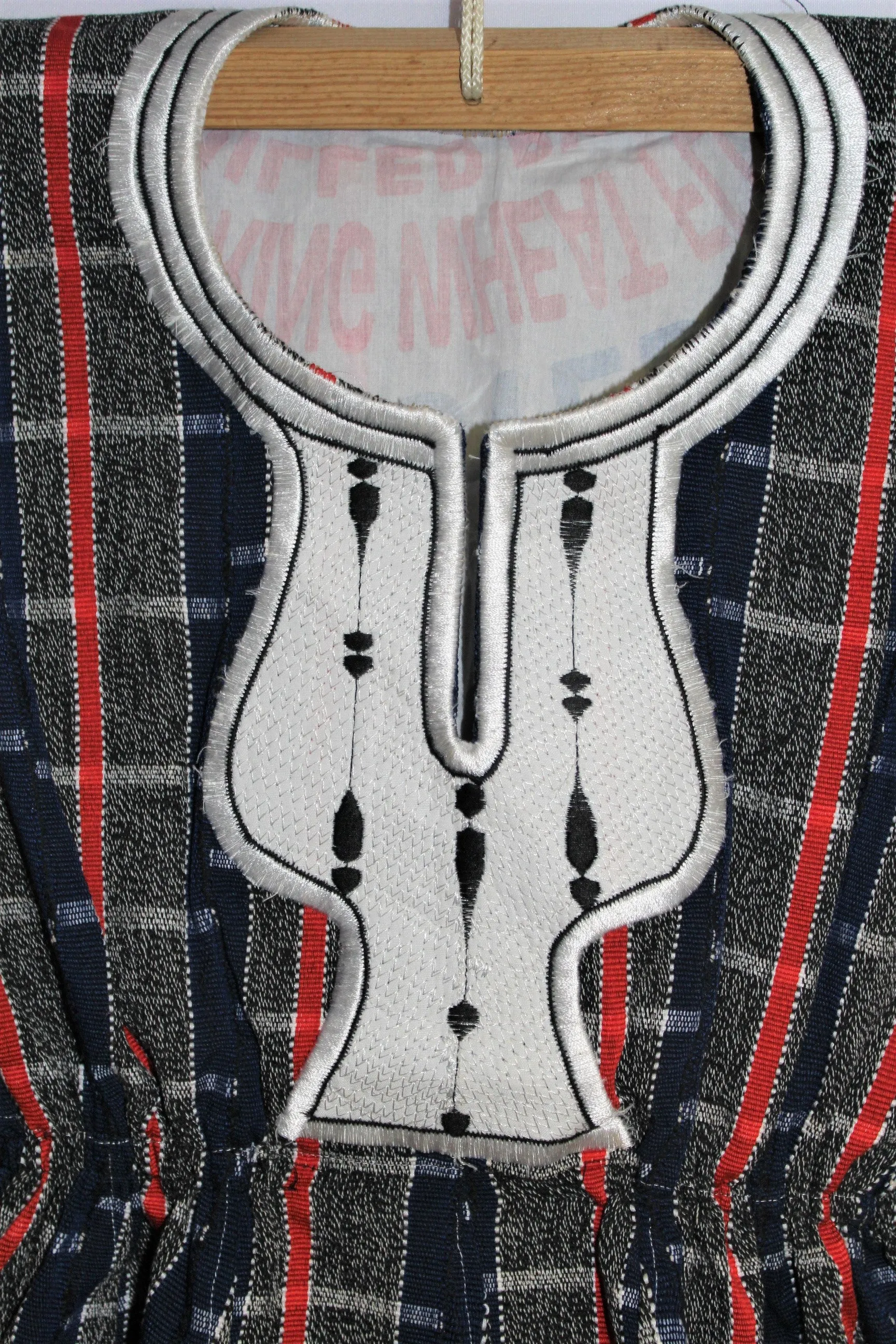 Women's Batakari Blouse - Red Stripe